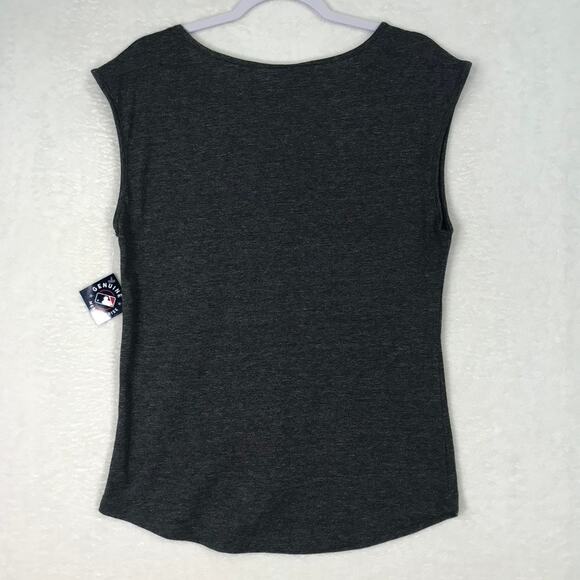 Houston Astros Top Womens Large Gray Tank Shirt Baseball‎ Jersey Stretch Basic - Picture 5 of 8